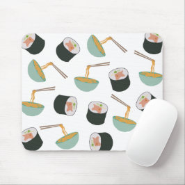 Sushi und Noodles Muster Mousepad