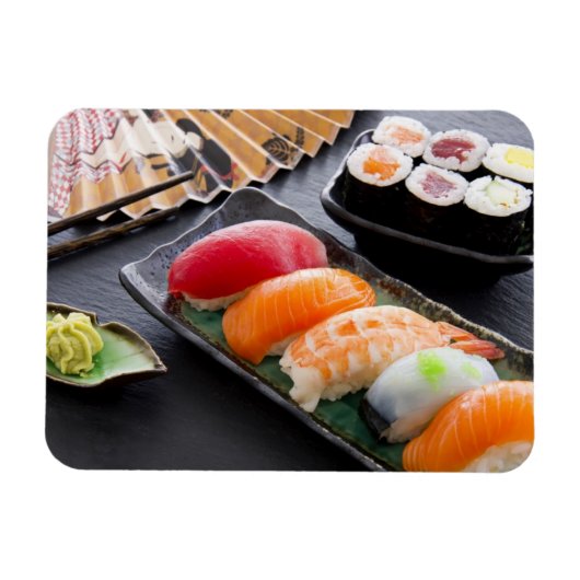 Sushi und Rollen Magnet (Horizontal)