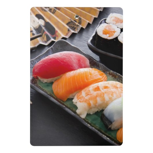 Sushi und Rollen Mini Klemmbrett (Rückseite)