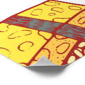 Sushi und Rollen nahtlos Muster. Doodle Cartoon c Poster (Ecke)