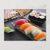 Sushi und Rollen Postkarte (Vorderseite)