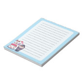 Sushi und Rolls Blue Notepad Notizblock (Rotiert)