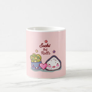 Sushi und Rolls kawaii Sushi Tasse