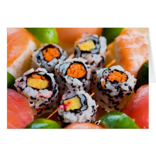 Sushi- und Rolls-Note-Karte (Vorderseite (Horizontal))