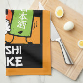Sushi und Sake-Feinschmecker Geschirrtuch (Viertel Falte)