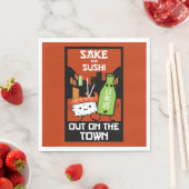 Sushi und Sake-Feinschmecker Serviette (Beispiel)