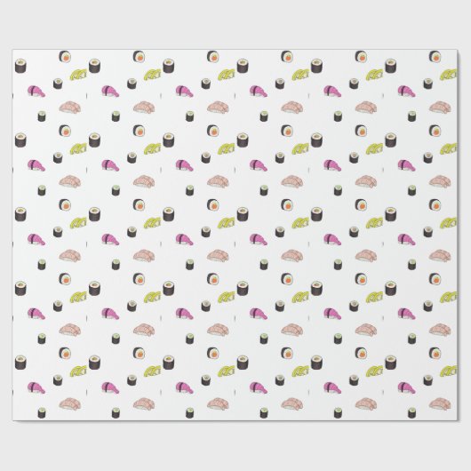 Sushi und Sashimi Geschenkpapier (Flach)