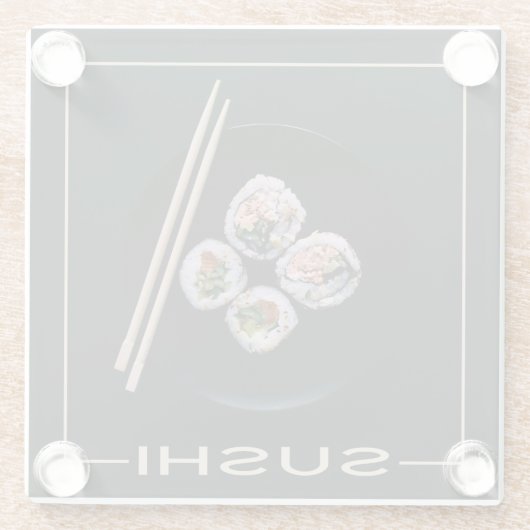 Sushi-Untersetzer Glasuntersetzer (Rückseite)