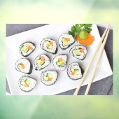 Sushi Vegetarian Vegetables Reis Asiatische Karott Fensteraufkleber (Blatt 3)