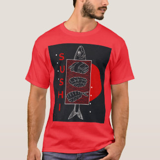 Sushi Vintag Japanisch Kawaii Retro Japan Anime T-Shirt