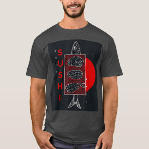 Sushi Vintag Japanisch Kawaii Retro Japan Anime T- T-Shirt