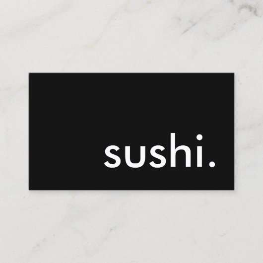 Sushi Visitenkarte (Vorderseite)