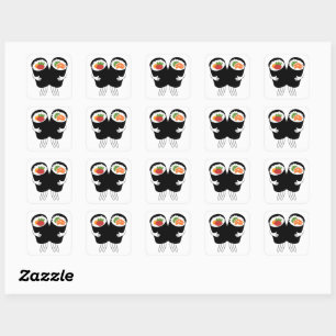 Sushi Waltz Quadratischer Aufkleber