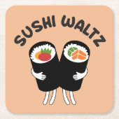 Sushi Walzer Rechteckiger Pappuntersetzer (Vorderseite)