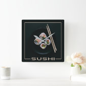 Sushi-Wanduhr Quadratische Wanduhr (Zuhause)