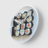 Sushi-Wanduhr Runde Wanduhr (Winkel)
