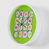Sushi wasabi Aquarellkunst Uhr (Winkel)