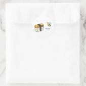 Sushi Wasabi Bee Runder Aufkleber (Tasche)