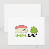 Sushi Wasabi | Japanisches Essen Japan Geschenke Postkarte (Vorne/Hinten)