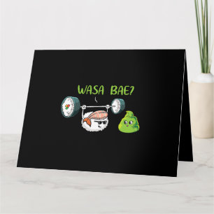 Sushi Wasabi Kawaii Japanisch lustige Puns anime o Karte