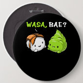Sushi Wasabi niedliche Paare Wasa Button (Vorne & Hinten)