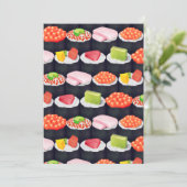 Sushi würfelt Party Einladung (Stehend Vorderseite)