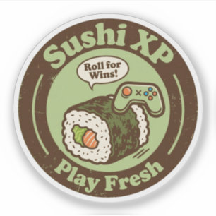 Sushi XP Play Fresh Roll für Siege Gamer Aufkleber