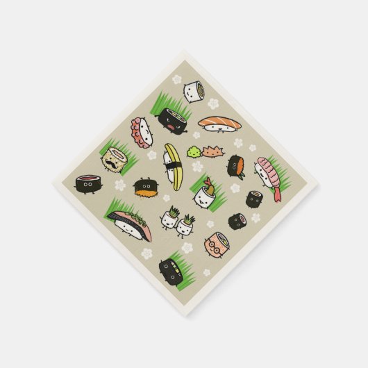 Sushi-Zeichen Serviette (Ecke)