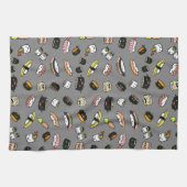 Sushi-Zeichenmuster Geschirrtuch (Horizontal)