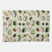 Sushi-Zeichenmuster Geschirrtuch (Horizontal)