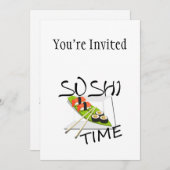 Sushi-Zeit Einladung (Vorne/Hinten)