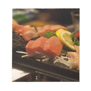 Sushi-Zeit Thunfisch Thunfisch Party Fisch Essen Notizblock