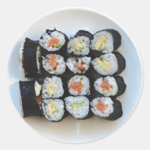 Sushiaufkleber Runder Aufkleber