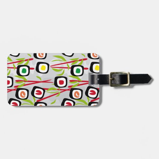Sushihintergrund Gepäckanhänger (Vorderseite horizontal)
