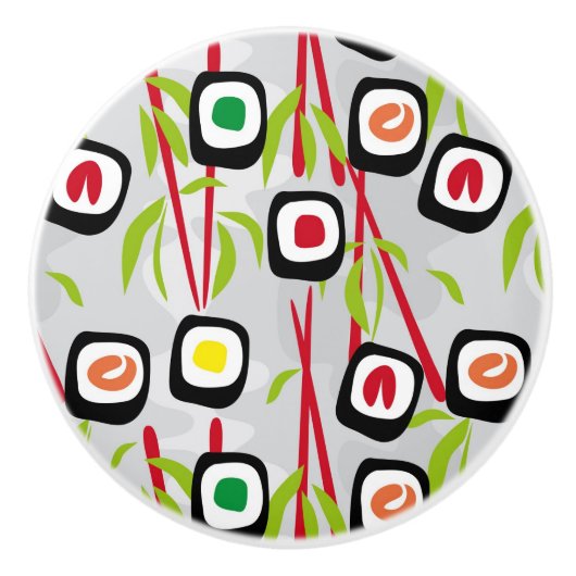 Sushihintergrund Keramikknauf (Vorderseite)