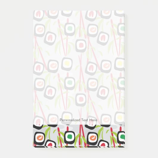 Sushihintergrund Post-it Klebezettel (Vorderseite)