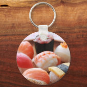 SUSHIMI Sushi Selection Wooden Plate Keychain Schlüsselanhänger (Rückseite)