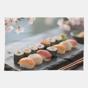 Sushiplatte Kirschblüte Geschirrtuch
