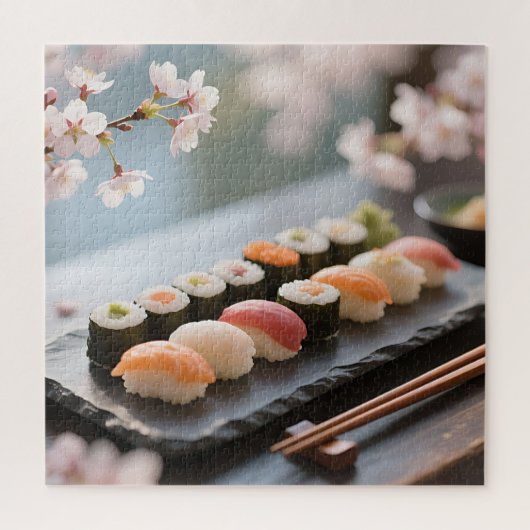 Sushiplatte Kirschblüte Puzzle (Vertikal)