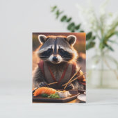Sushiracoon Postkarte (Stehend Vorderseite)