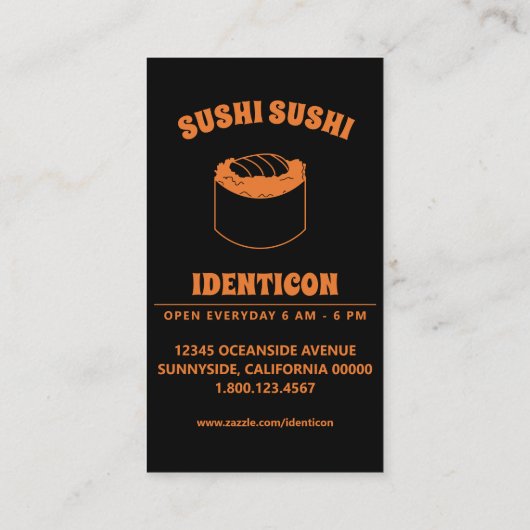 Sushiracoon Visitenkarte (Rückseite)