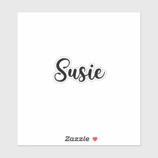 Susie Name - Handgeschriebene Kalligrafie Aufkleber (Blatt)