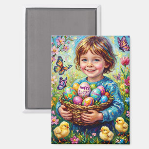 SUSIE ~ OSTERKüken Eier Korb ~ Magnet