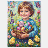 SUSIE ~ OSTERKüken Eier Korb ~ Magnet (Vorderseite)