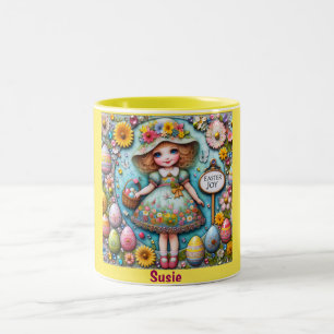 SUSIE ~ Vintage Mädchen ~ Sehr Süß Zweifarbige Tasse