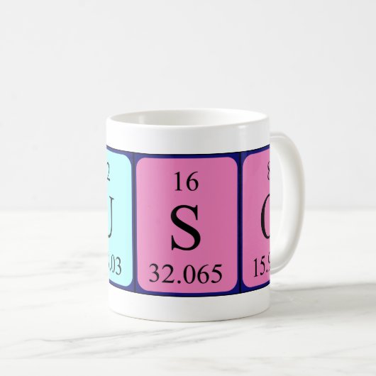 Suso Periodenname Tasse (VorderseiteRechts)