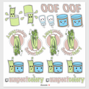 SuspectCelery™ Emotes aus Erdnussbutter + Celery Aufkleber