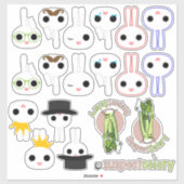 SuspectCelery™-Logo und Offizielle Bunny Bits Aufkleber (Blatt)