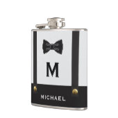 Suspenders & Bowtie Name Monogram Boy  Flachmann (Links)