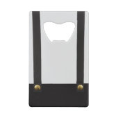 Suspenders & Bowtie Name Monogram Geldbeutel Flaschenöffner (Rückseite)